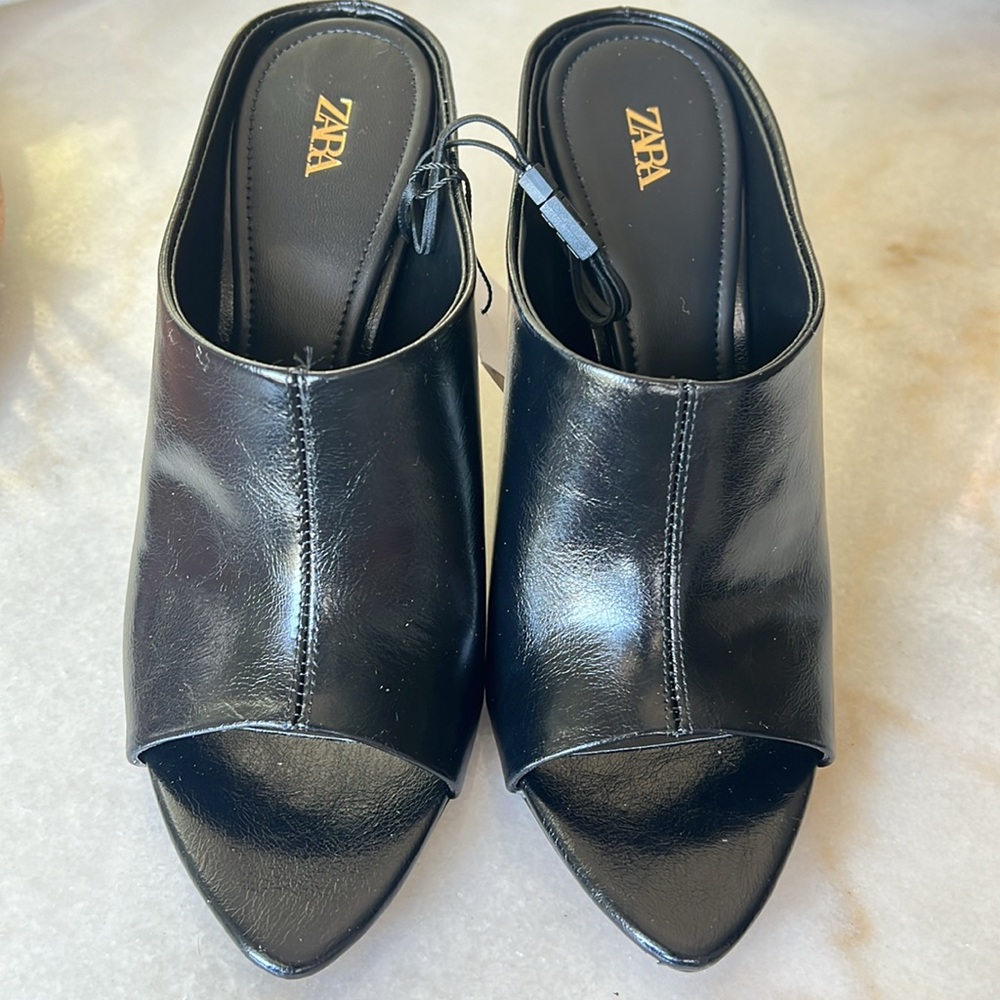 NWT ZARA High Heel Mules